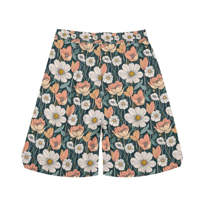 Men's Tulips and Daisy's Mesh Shorts Sea Life Swim Trunks - DeRose Seasonal