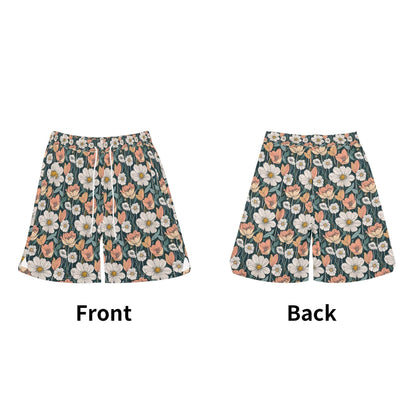 Men's Tulips and Daisy's Mesh Shorts Sea Life Swim Trunks - DeRose Seasonal