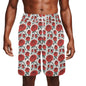 Men's Red Roses Mesh Shorts Sea Life Swim Trunks - DeRose Seasonal