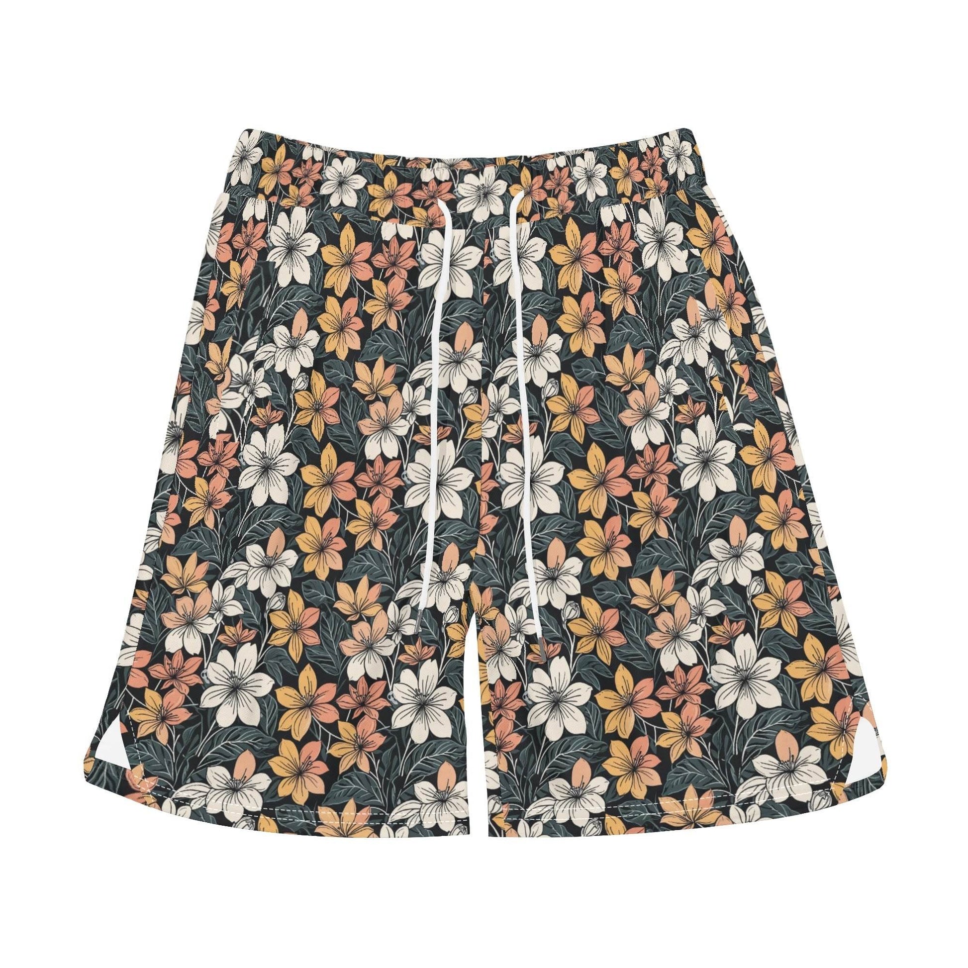 Men's Field of Flowers Mesh Shorts Sea Life Swim Trunks - DeRose Seasonal