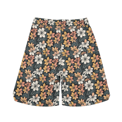 Men's Field of Flowers Mesh Shorts Sea Life Swim Trunks - DeRose Seasonal