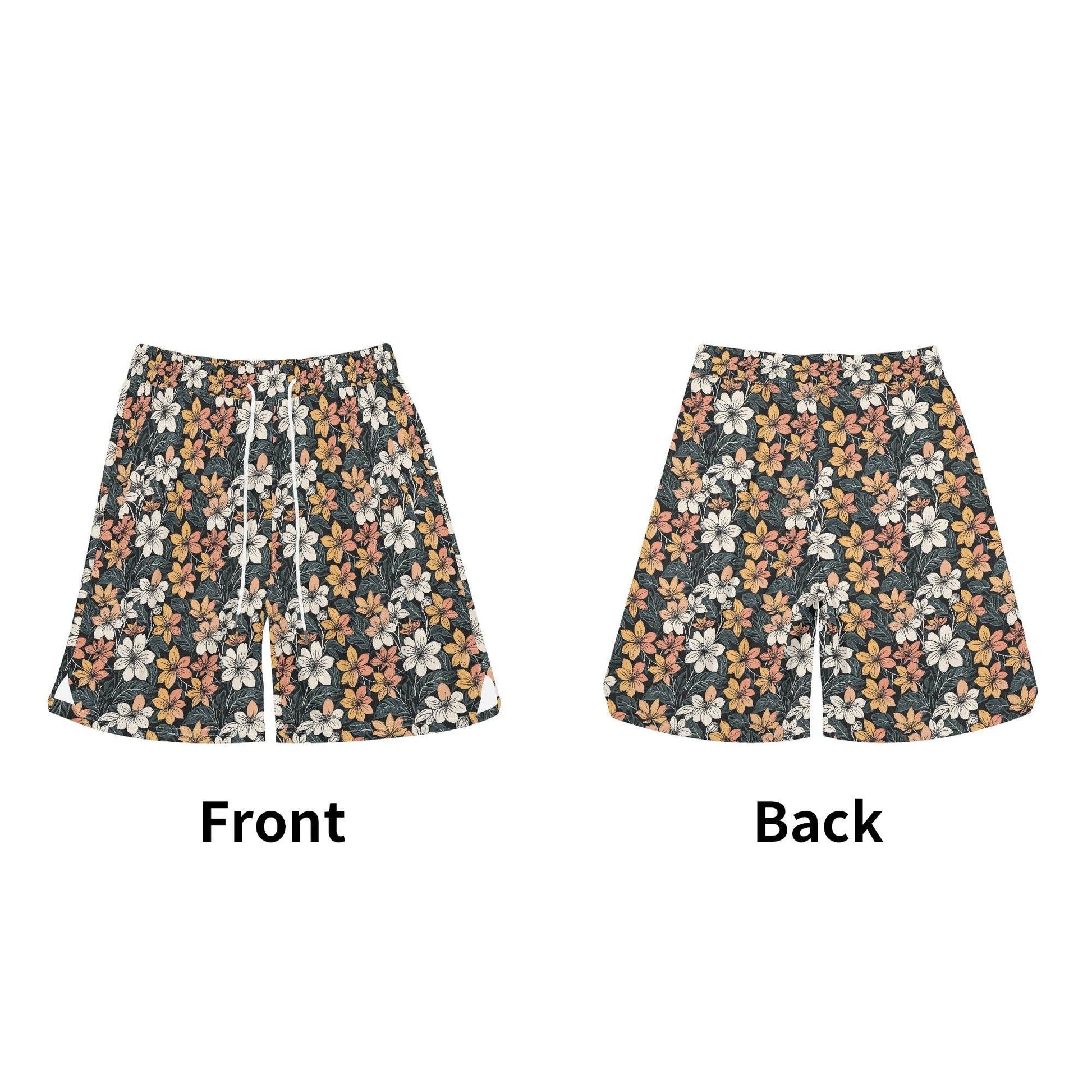 Men's Field of Flowers Mesh Shorts Sea Life Swim Trunks - DeRose Seasonal