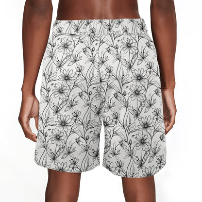 Men's Neutral Spring Mesh Shorts Sea Life Swim Trunks - DeRose Seasonal