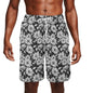 Men's Black and White Daisy Mesh Shorts Sea Life Swim Trunks - DeRose Seasonal