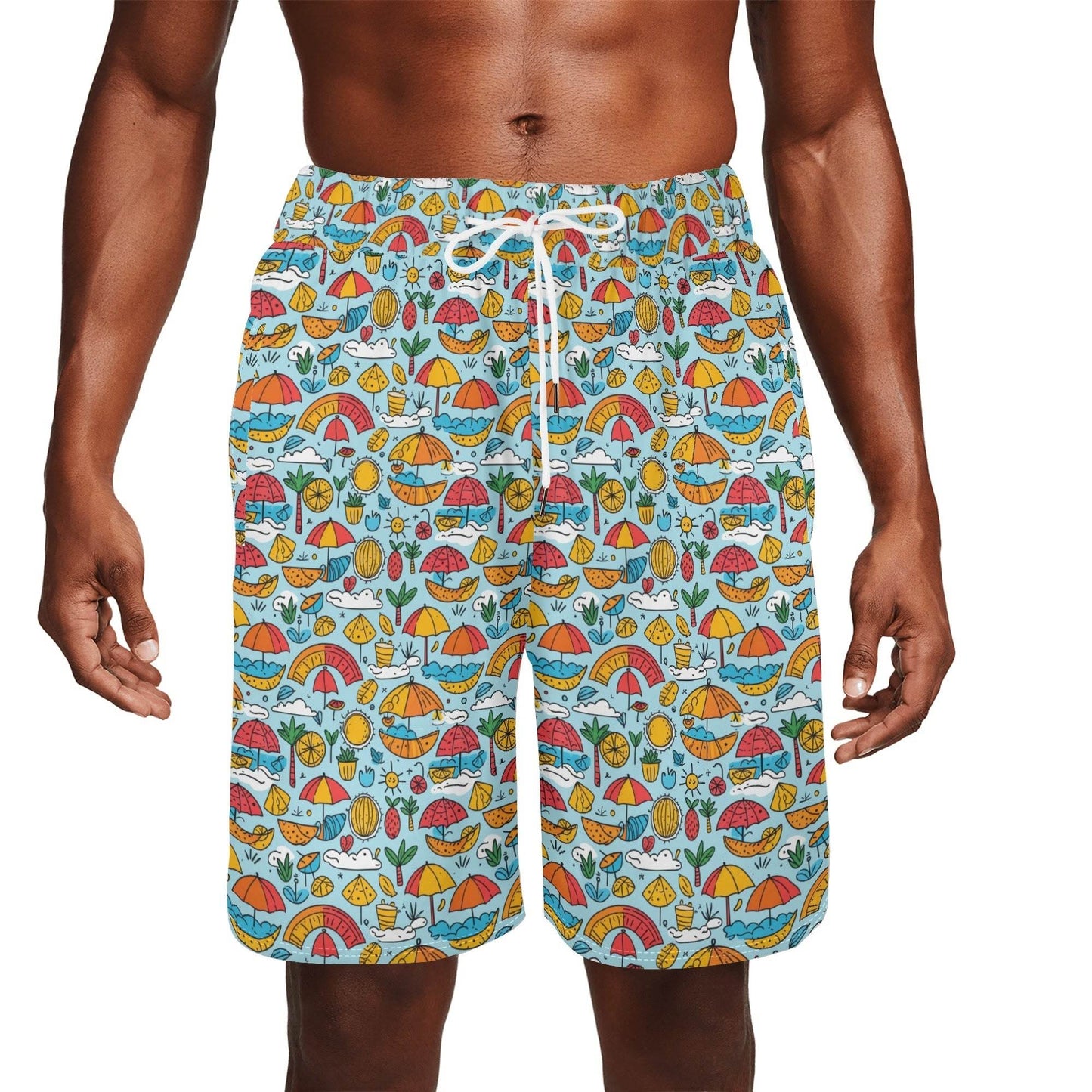 Men's Fun of a Beach Mesh Shorts Sea Life Swim Trunks - DeRose Seasonal