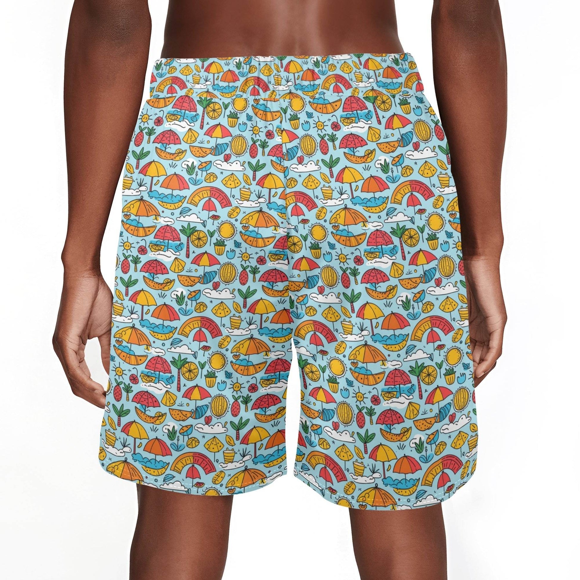 Men's Fun of a Beach Mesh Shorts Sea Life Swim Trunks - DeRose Seasonal