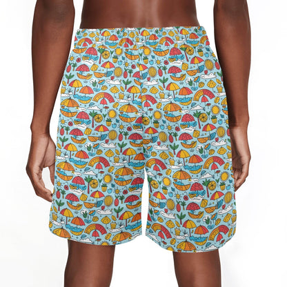 Men's Fun of a Beach Mesh Shorts Sea Life Swim Trunks - DeRose Seasonal