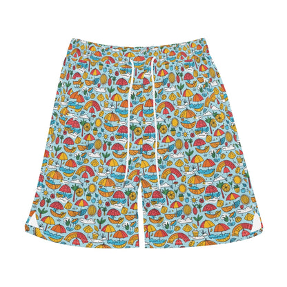 Men's Fun of a Beach Mesh Shorts Sea Life Swim Trunks - DeRose Seasonal