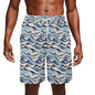 Men's Blue Waves Mesh Shorts Sea Life Swim Trunks - DeRose Seasonal