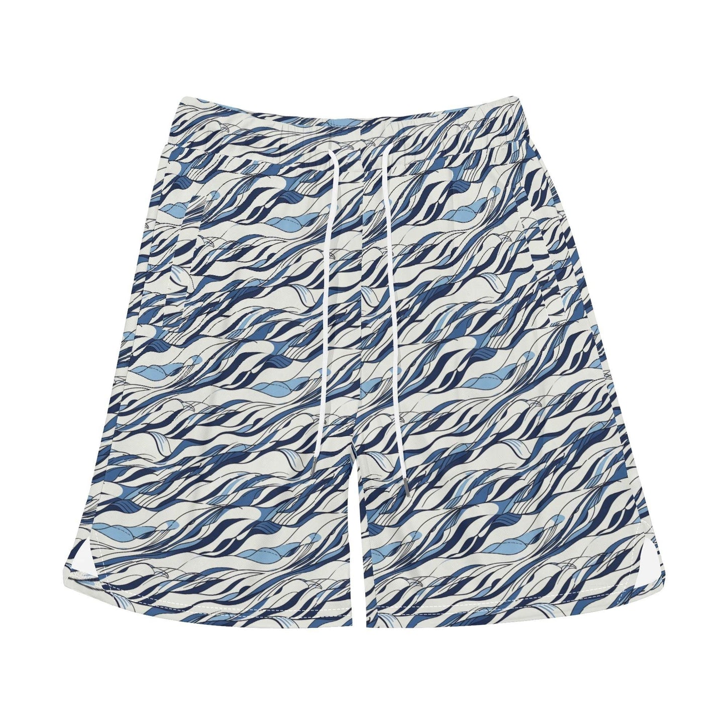 Men's Ocean Lines Mesh Shorts Sea Life Swim Trunks - DeRose Seasonal
