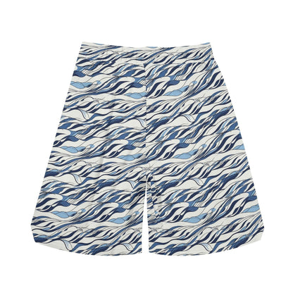 Men's Ocean Lines Mesh Shorts Sea Life Swim Trunks - DeRose Seasonal