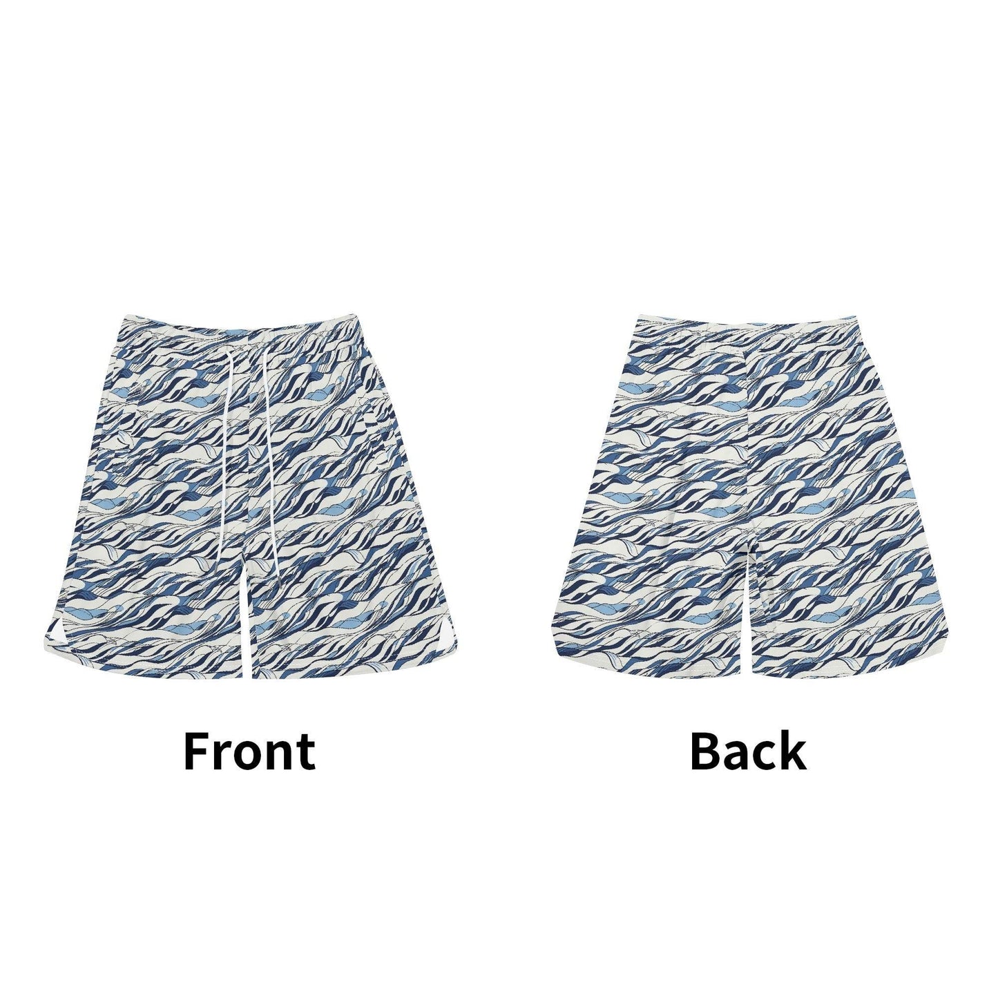 Men's Ocean Lines Mesh Shorts Sea Life Swim Trunks - DeRose Seasonal