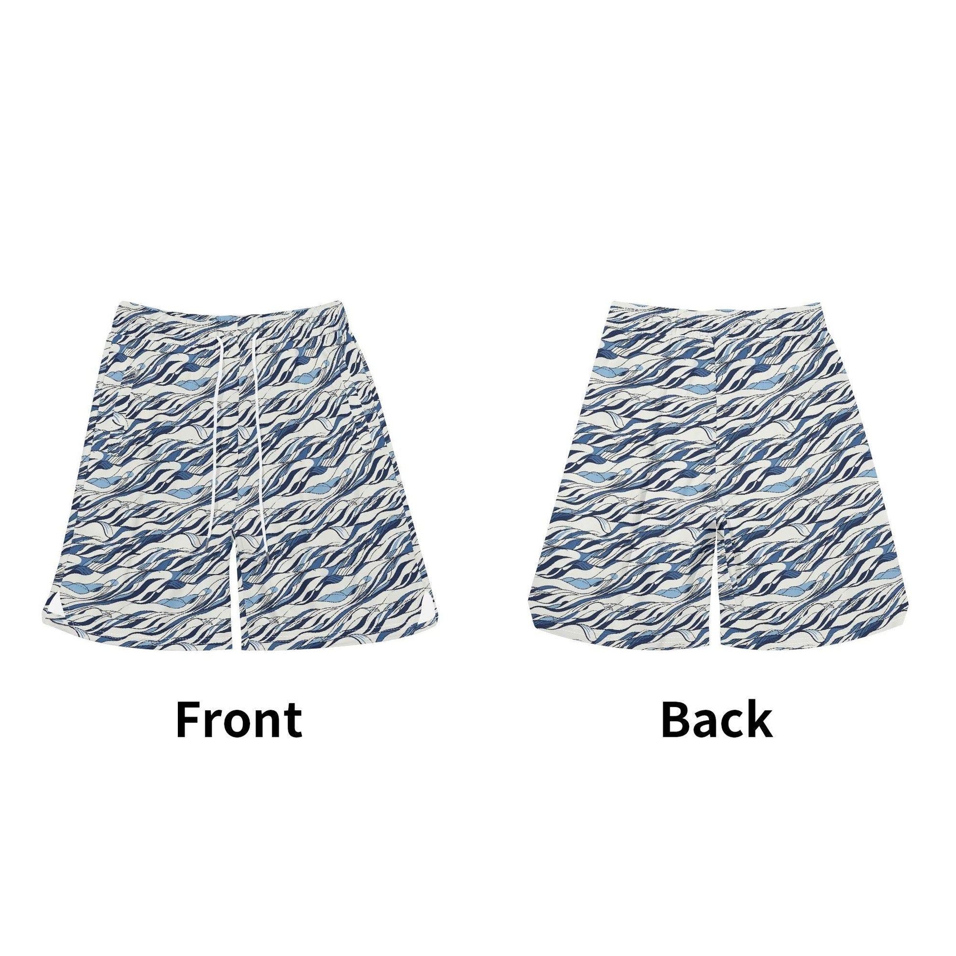Men's Ocean Lines Mesh Shorts Sea Life Swim Trunks - DeRose Seasonal