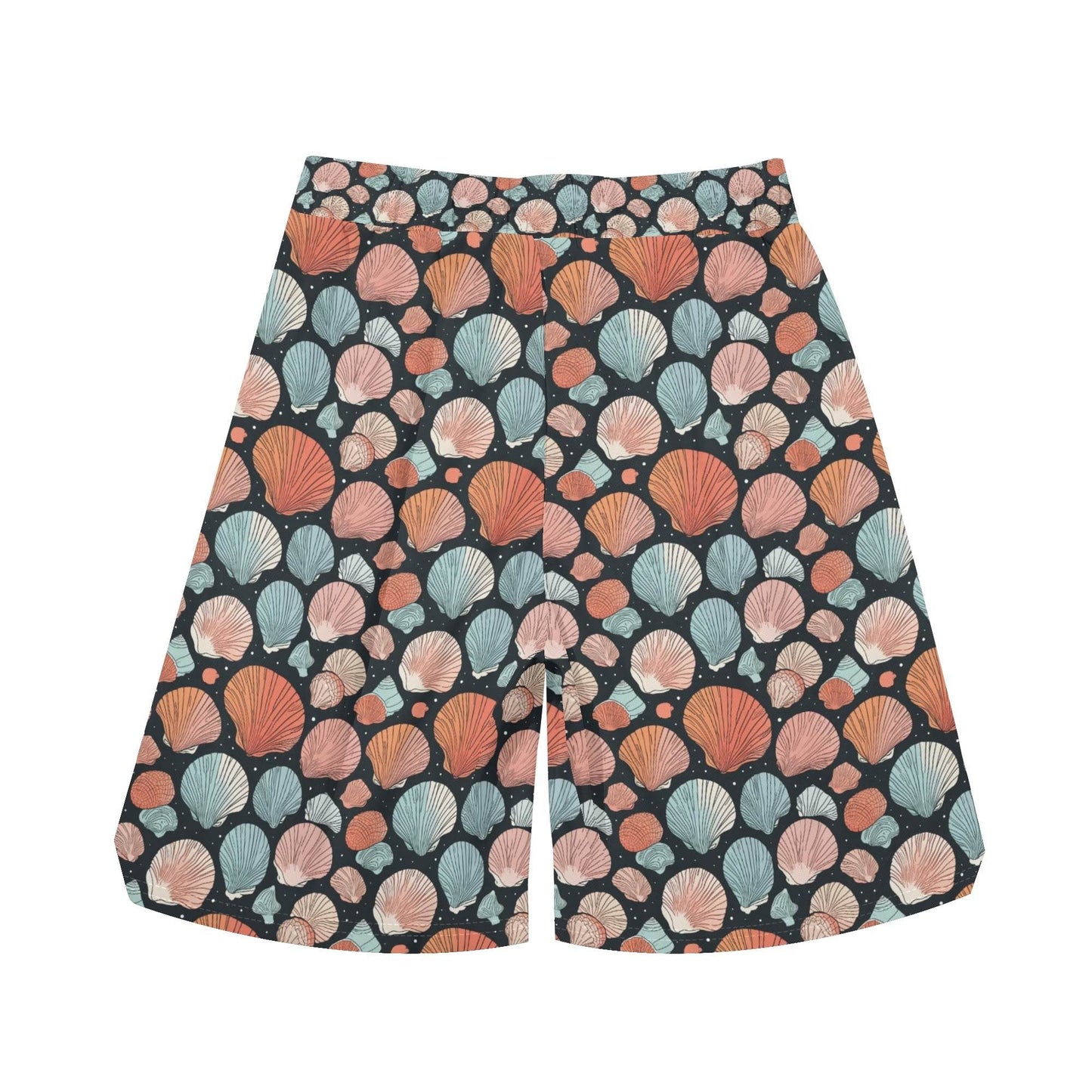 Men's Big Shells Mesh Shorts Sea Life Swim Trunks - DeRose Seasonal