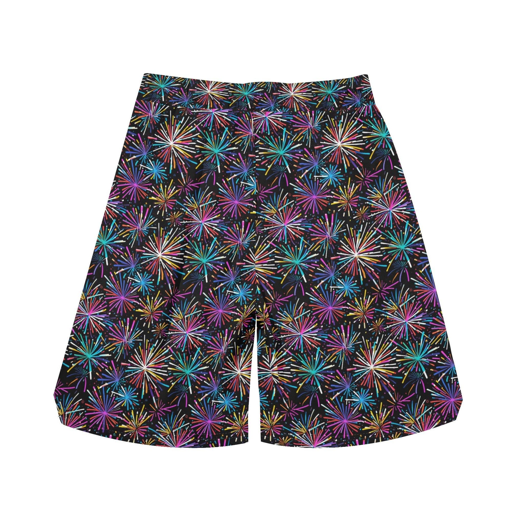Men's Sharp Fireworks Mesh Shorts Sea Life Swim Trunks - DeRose Seasonal