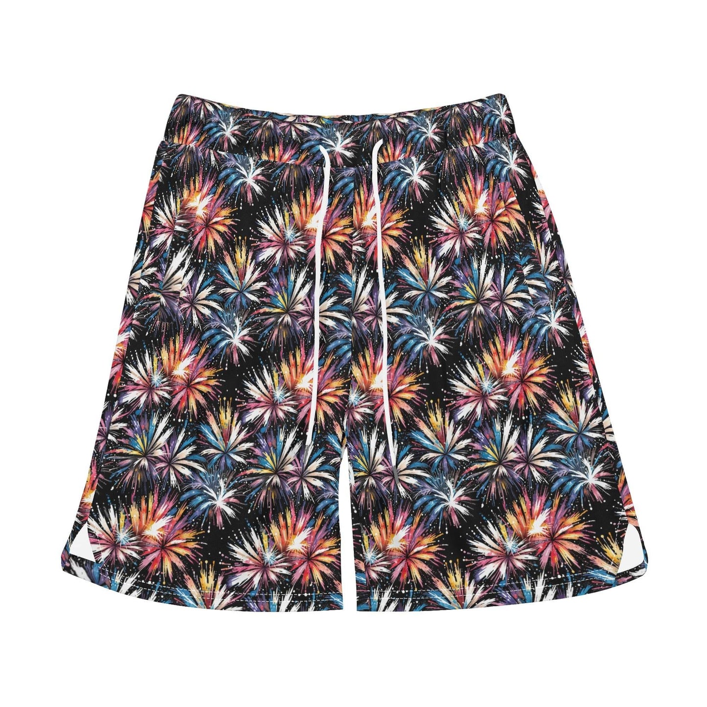 Men's Freedom Fireworks Mesh Shorts Sea Life Swim Trunks - DeRose Seasonal