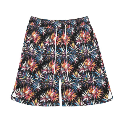 Men's Freedom Fireworks Mesh Shorts Sea Life Swim Trunks - DeRose Seasonal