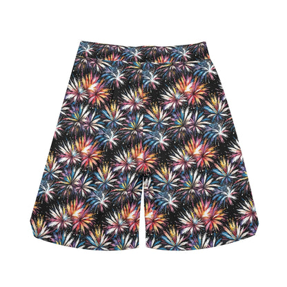 Men's Freedom Fireworks Mesh Shorts Sea Life Swim Trunks - DeRose Seasonal