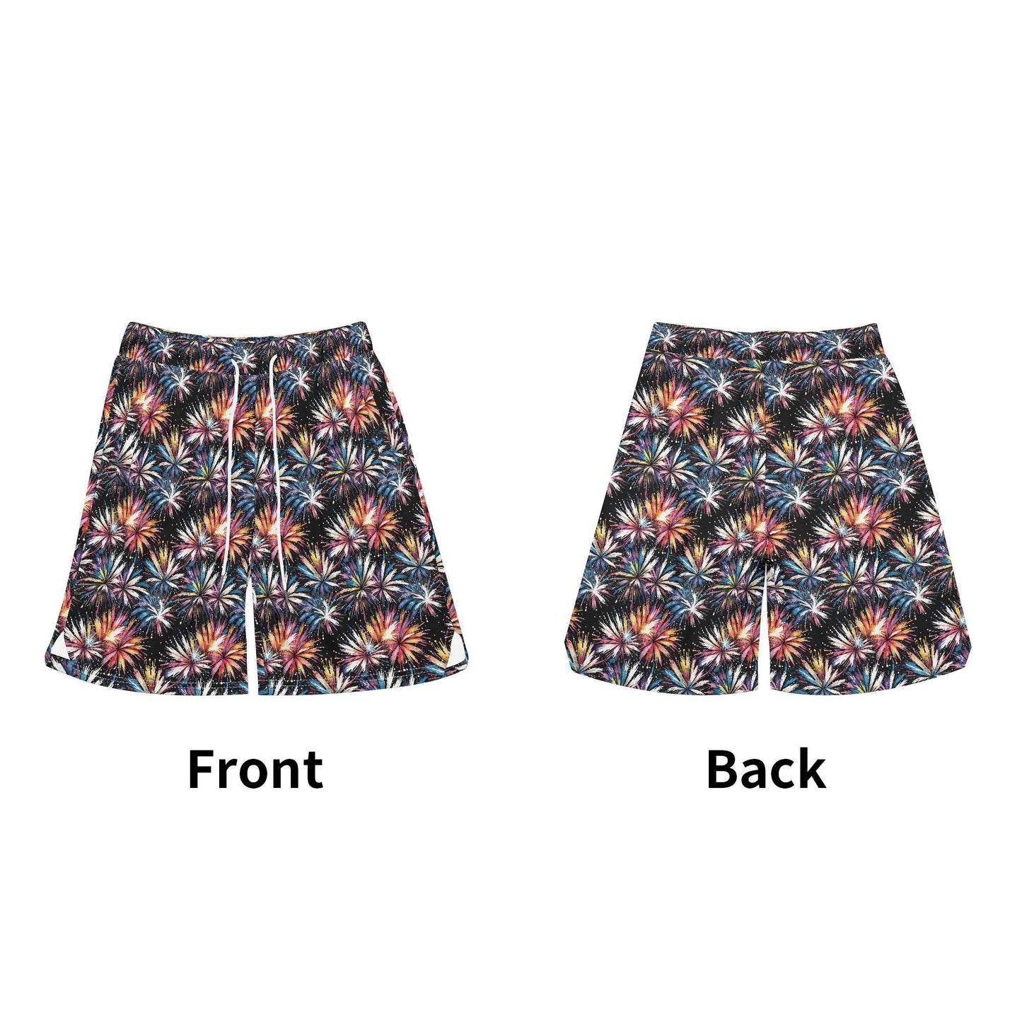 Men's Freedom Fireworks Mesh Shorts Sea Life Swim Trunks - DeRose Seasonal