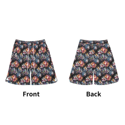 Men's Freedom Fireworks Mesh Shorts Sea Life Swim Trunks - DeRose Seasonal
