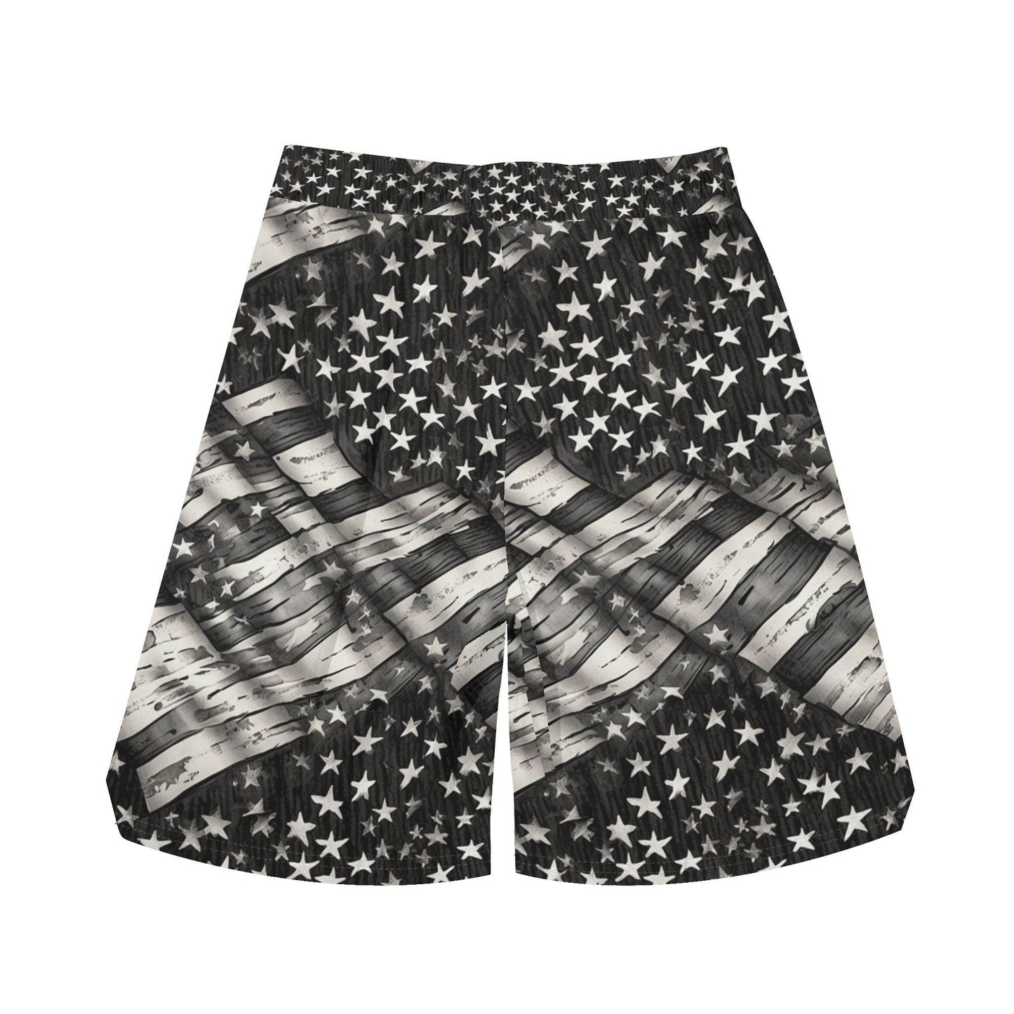 Men's Battered Flag Mesh Shorts Sea Life Swim Trunks - DeRose Seasonal