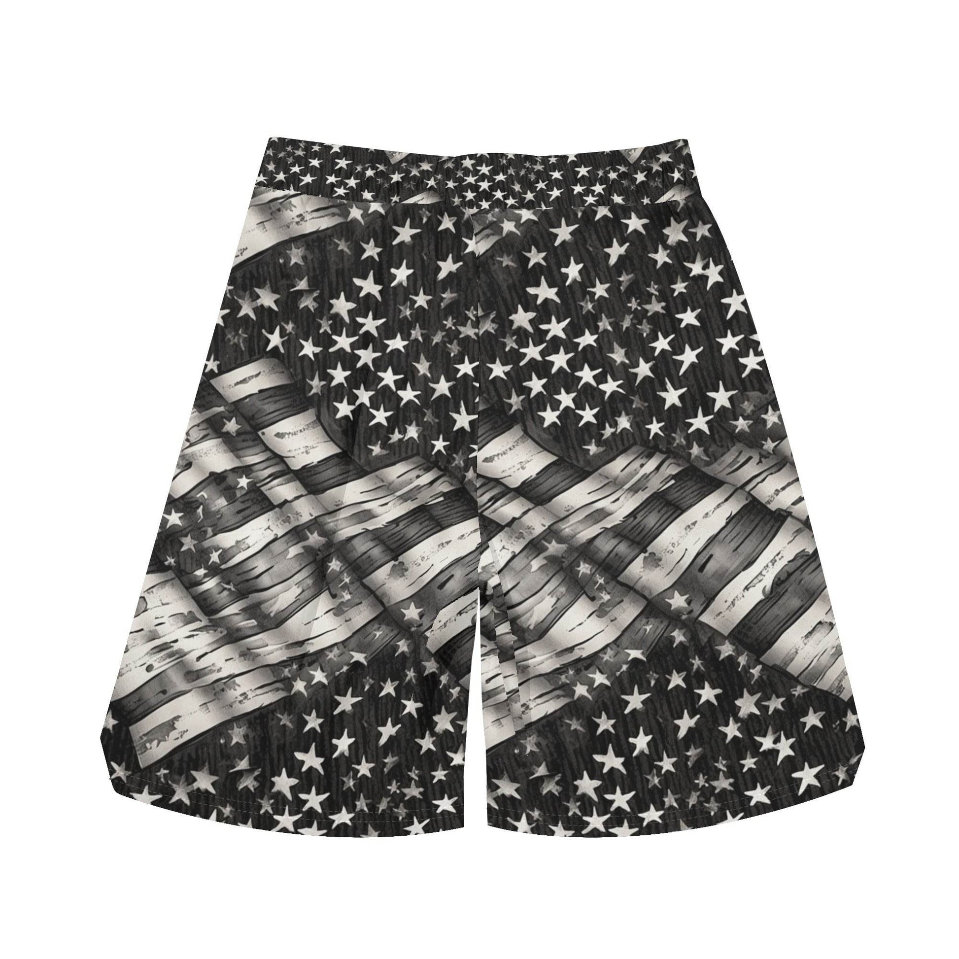 Men's Battered Flag Mesh Shorts Sea Life Swim Trunks - DeRose Seasonal