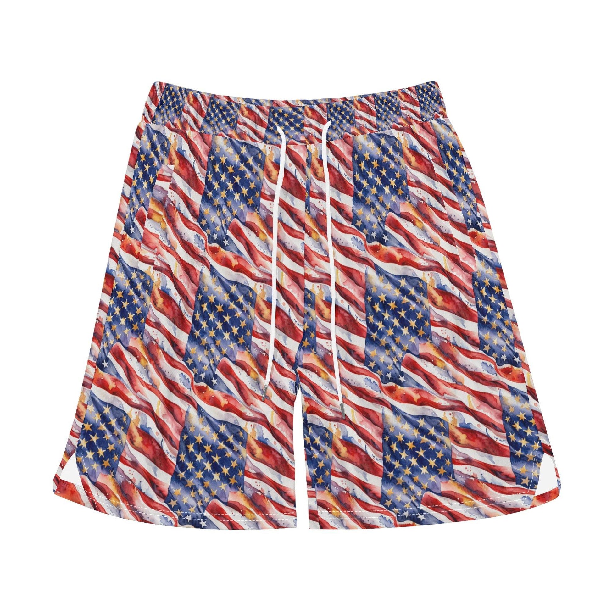 Men's USA Proud Mesh Shorts Sea Life Swim Trunks - DeRose Seasonal