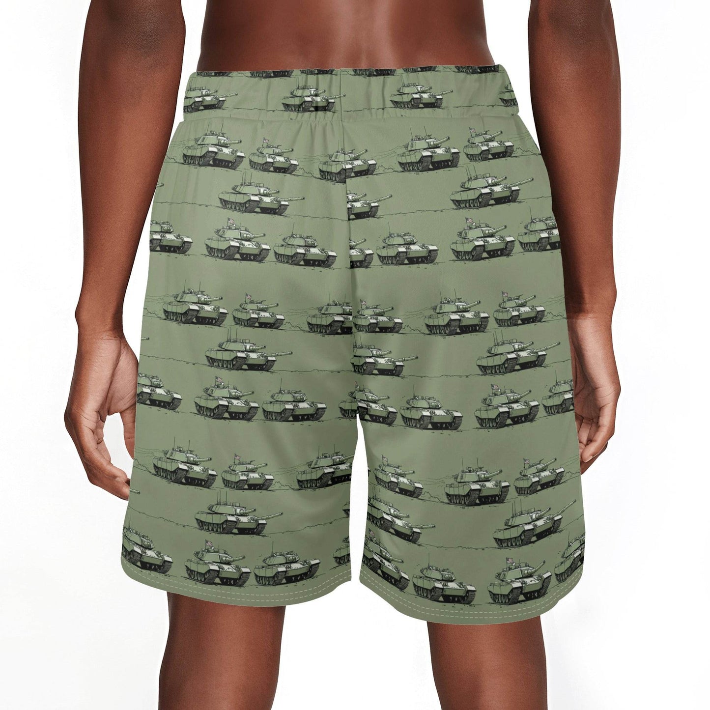Men's Green Tanks Mesh Shorts Sea Life Swim Trunks - DeRose Seasonal