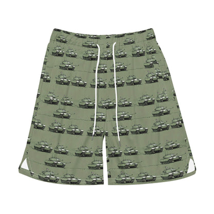 Men's Green Tanks Mesh Shorts Sea Life Swim Trunks - DeRose Seasonal