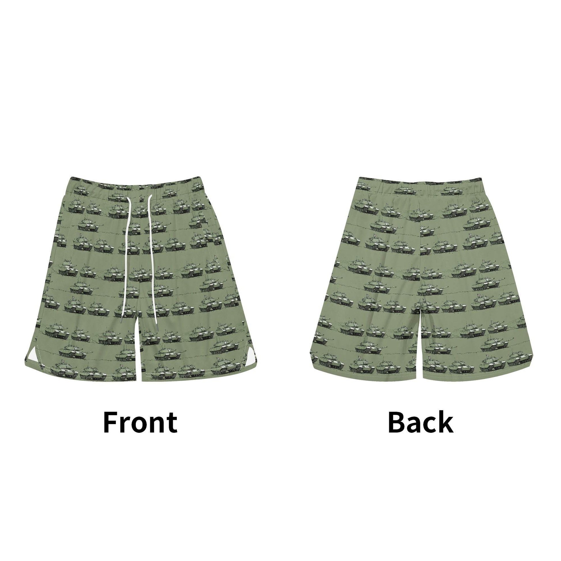 Men's Green Tanks Mesh Shorts Sea Life Swim Trunks - DeRose Seasonal