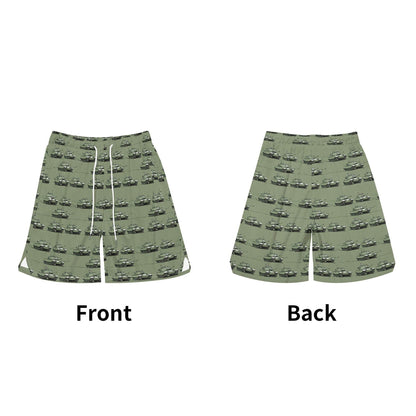 Men's Green Tanks Mesh Shorts Sea Life Swim Trunks - DeRose Seasonal