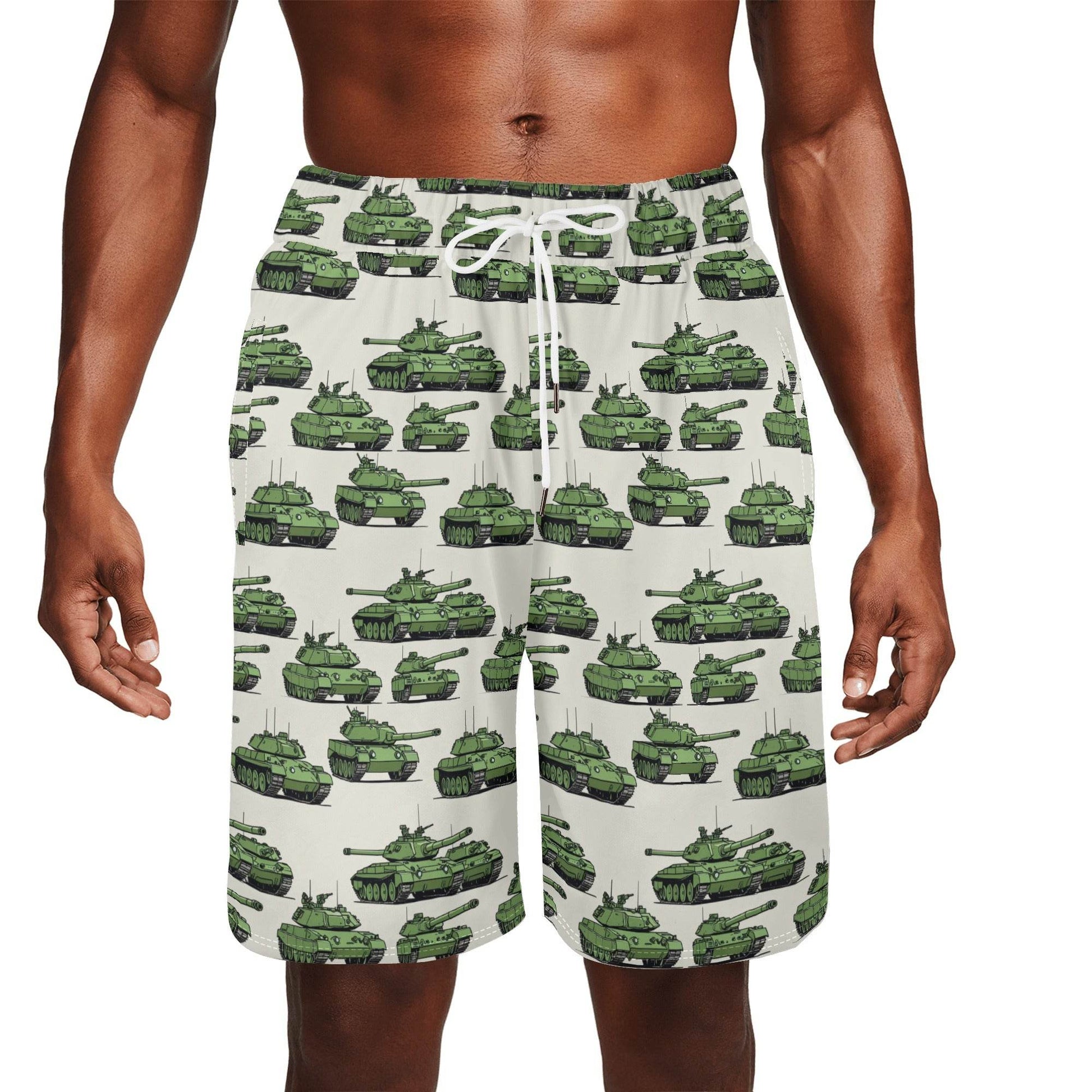 Men's Comic Tanks Mesh Shorts Sea Life Swim Trunks - DeRose Seasonal