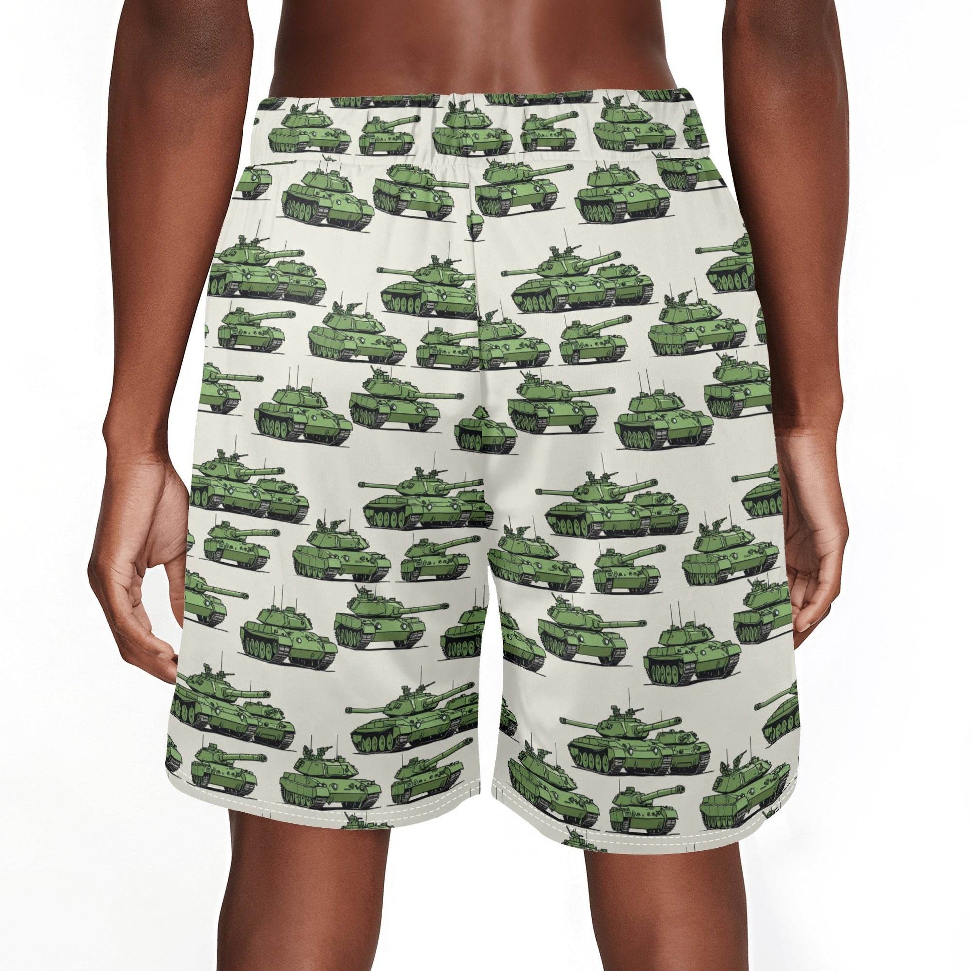 Men's Comic Tanks Mesh Shorts Sea Life Swim Trunks - DeRose Seasonal