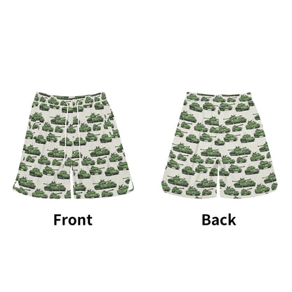 Men's Comic Tanks Mesh Shorts Sea Life Swim Trunks - DeRose Seasonal