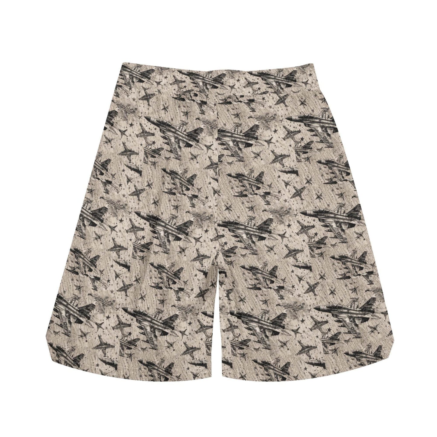 Men's Abstract Fighter Jets Mesh Shorts Sea Life Swim Trunks - DeRose Seasonal