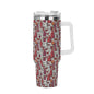 Wine With Me 40oz Stainless Steel Tumbler Gift With White Handle and Straw - DeRose Seasonal