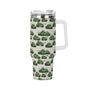 Comic Tanks 40oz Stainless Steel Tumbler Gift With White Handle and Straw - DeRose Seasonal