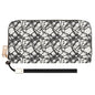 Floral Ink Women's Leather Zipper Wristlet Wallet - DeRose Seasonal