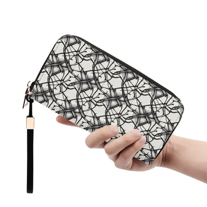 Floral Ink Women's Leather Zipper Wristlet Wallet - DeRose Seasonal
