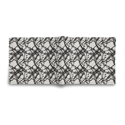 Floral Ink Leather Folded Men's Wallet - DeRose Seasonal