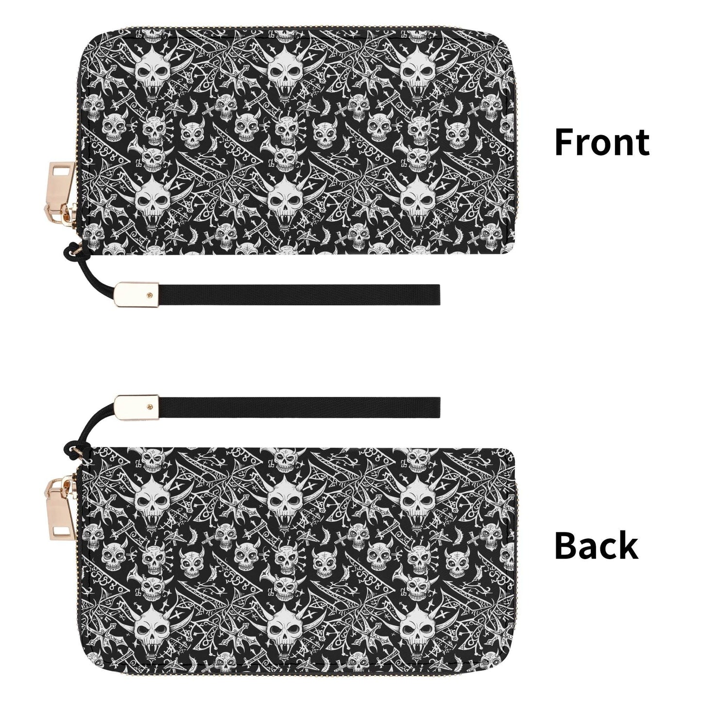 Little Devils Leather Zipper Wristlet Wallet - DeRose Seasonal