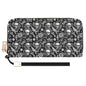 Flying Skulls Leather Zipper Wristlet Wallet - DeRose Seasonal