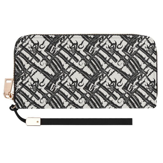 Devil Veins Leather Zipper Wristlet Wallet - DeRose Seasonal