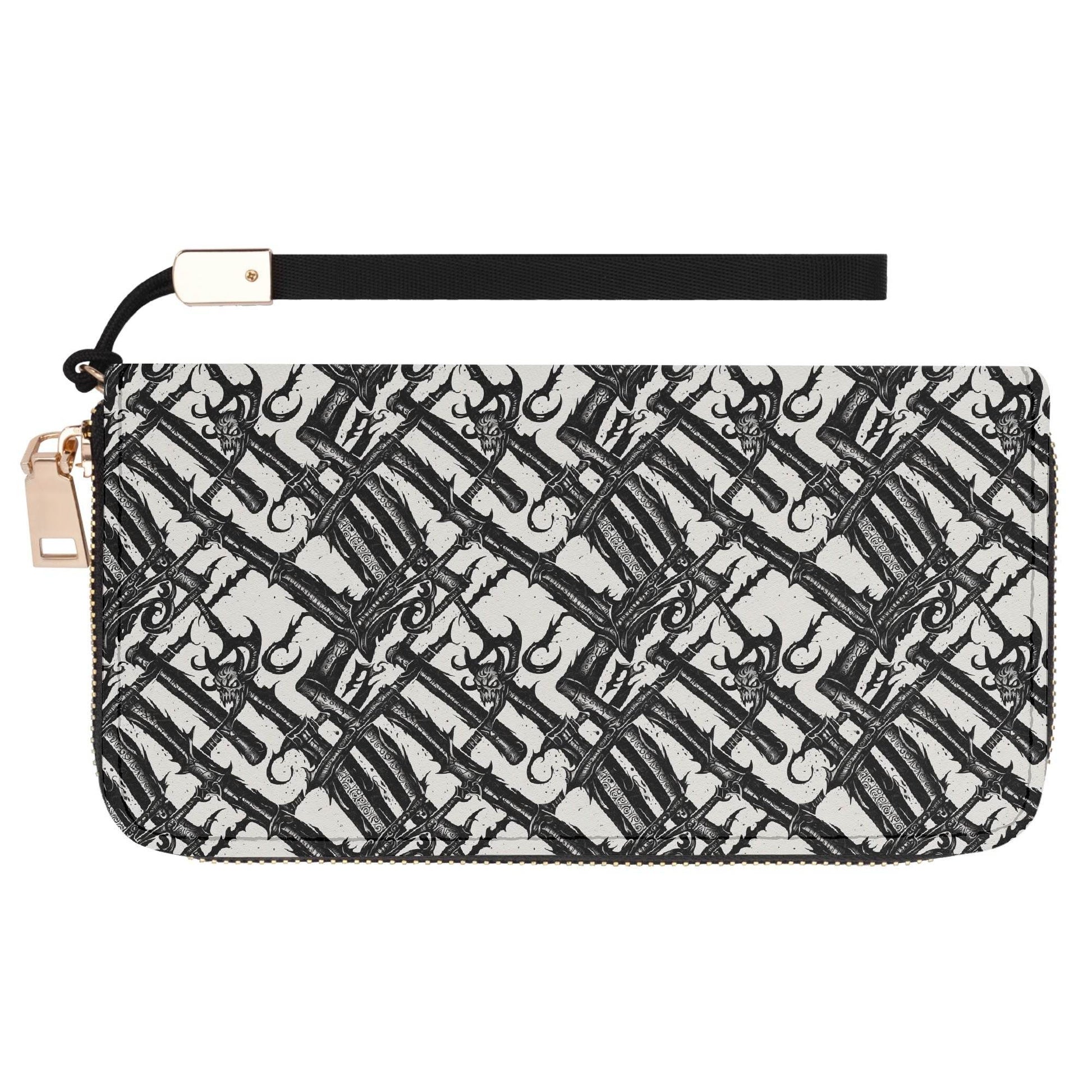 Devil Veins Leather Zipper Wristlet Wallet - DeRose Seasonal
