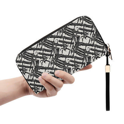 Devil Veins Leather Zipper Wristlet Wallet - DeRose Seasonal