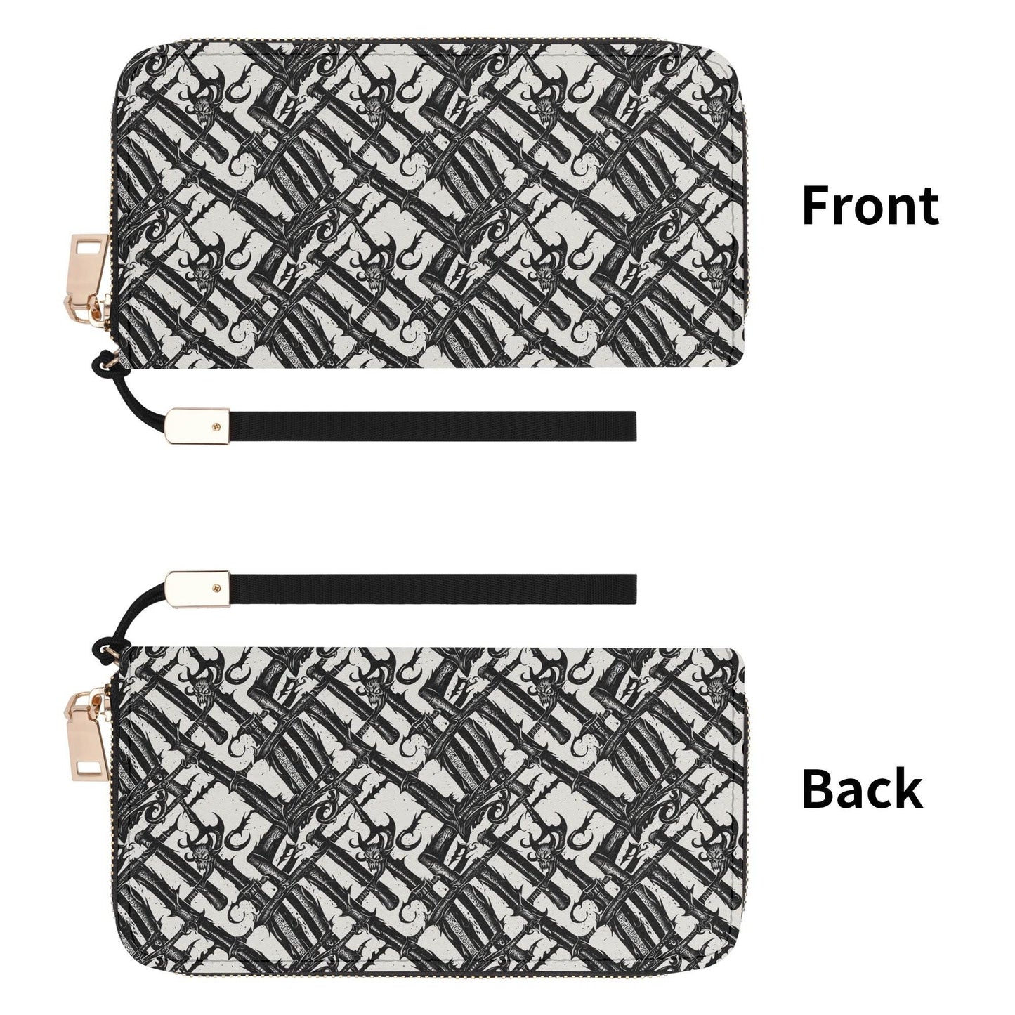 Devil Veins Leather Zipper Wristlet Wallet - DeRose Seasonal