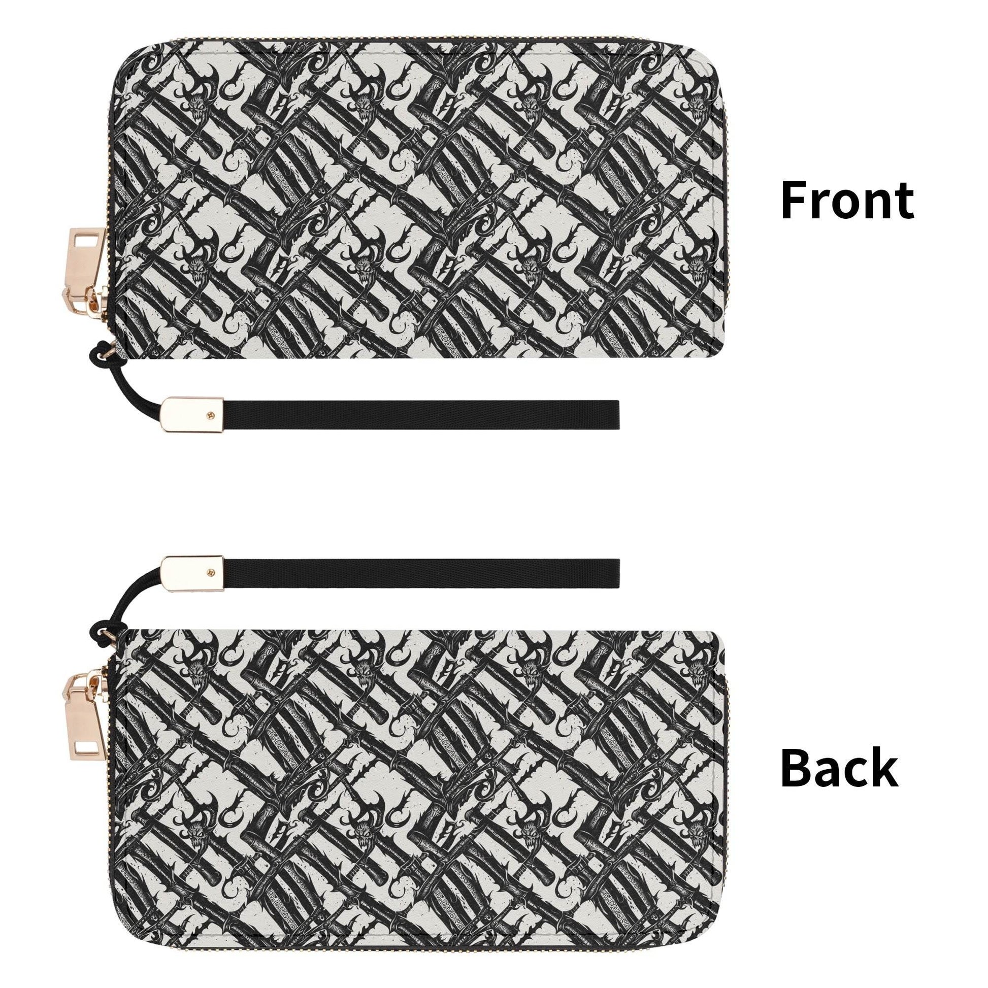 Devil Veins Leather Zipper Wristlet Wallet - DeRose Seasonal