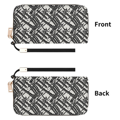 Devil Veins Leather Zipper Wristlet Wallet - DeRose Seasonal
