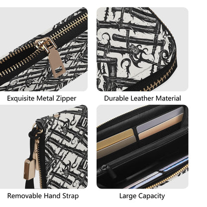 Devil Veins Leather Zipper Wristlet Wallet - DeRose Seasonal