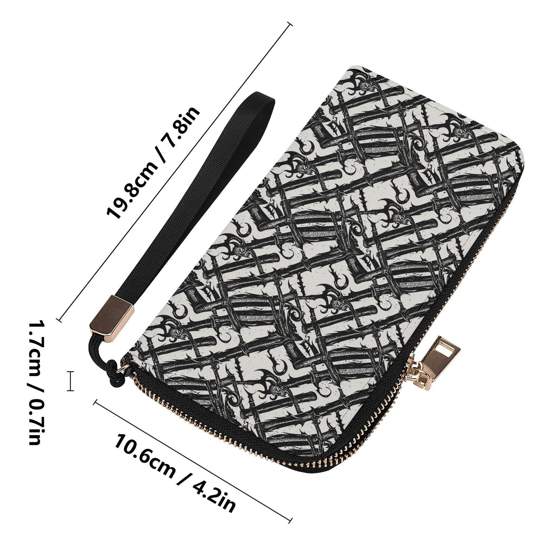 Devil Veins Leather Zipper Wristlet Wallet - DeRose Seasonal